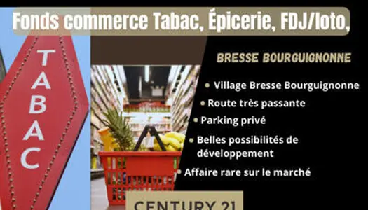 Fonds de commerce Tabac Epicerie Bresse Bourguigno